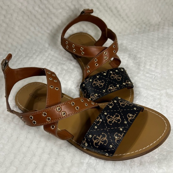 Guess Mini Gladiator slip on sandals- gently used, minimal wear. - Picture 2 of 4